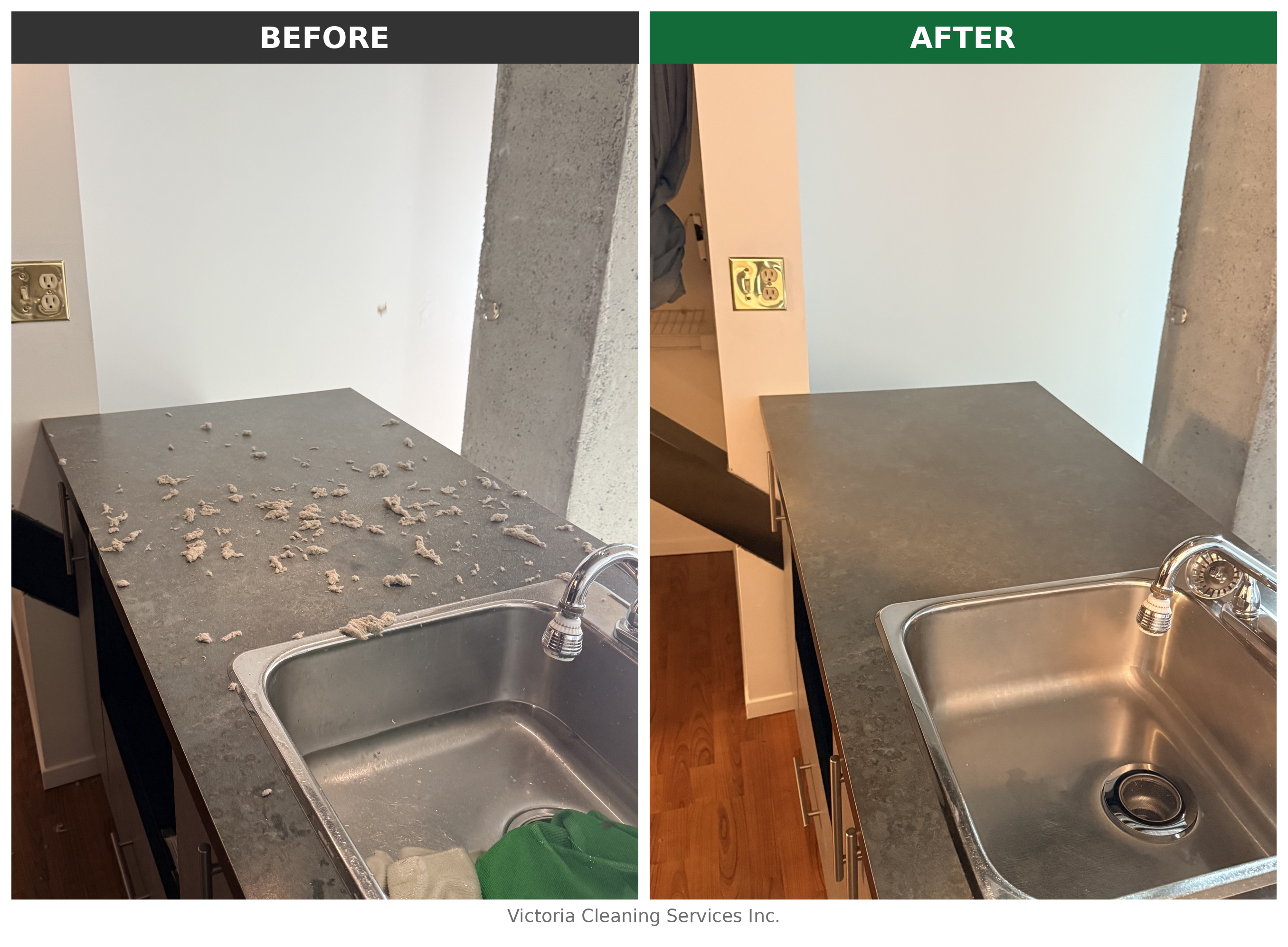 Kitchen counter and sink