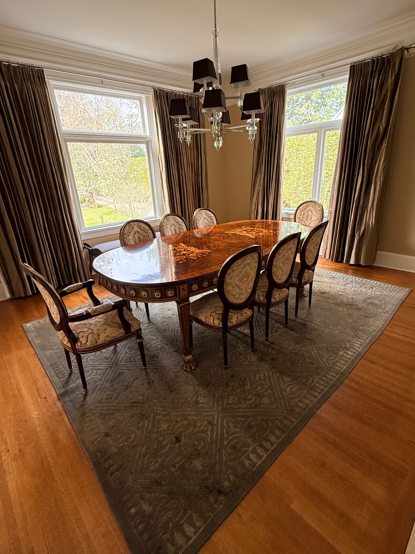 Dining room after a clean