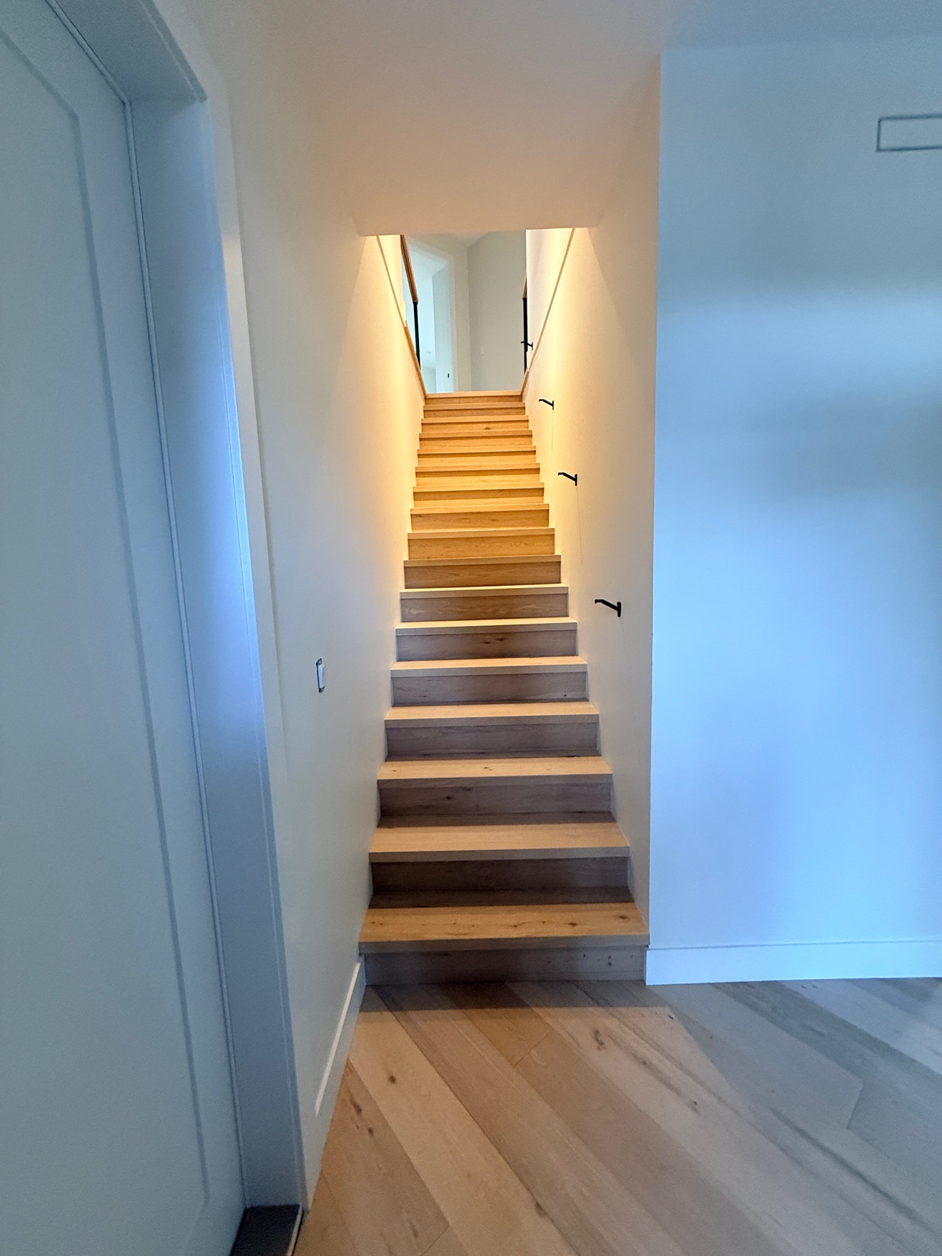 Wood stairs after a clean