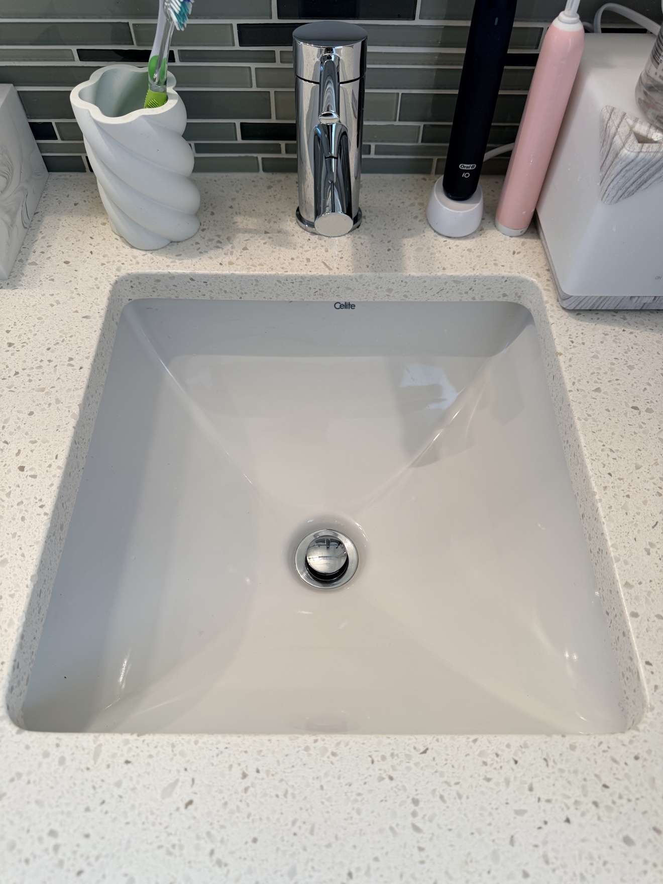 Bathroom sink AFTER cleaning